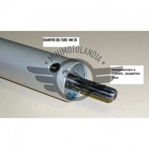 Asta 26mm Lunga 77cm Ingranaggio 7 denti per Decespugliatore Multifunzione