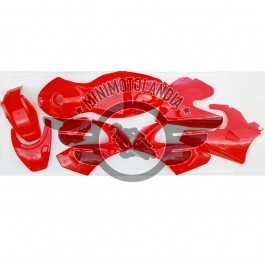 Carena Completa Per Minimoto Aria GP1 49cc Colore Rosso/Bianco