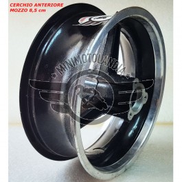 Cerchio 6.5" Anteriore Nero Minimoto Mozzo 8,5cm