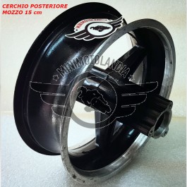 Cerchio 6.5" Posteriore Nero Minimoto Mozzo 15cm