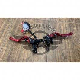 Leve CNC Racing Rosso + Pompa Freno Anteriore Radiale Pit Bike