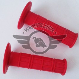 Manopole Coppia Set Rosse Per Minimoto E Pit Bike 