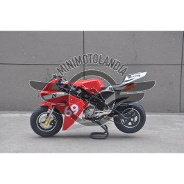 Minimoto ROSSO RACING 49cc Raffreddata Aria Motore 49cc