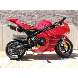 Minimoto GP2 Raffreddata Aria Motore 49cc Minigp Rosso