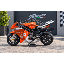 Minimoto ARANCIONE RACING 49cc Raffreddata Aria Motore 49cc