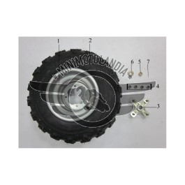 Mozzo Posteriore Quad ATV 250cc Pantera per Cerchio e Gomma Ruota Posteriore