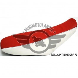 Sella Bianco-Rossa Per Carena CRF 70 Pit Bike Cross