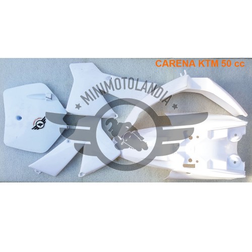 Carena Bianca Per Minicross Replica KTM 50 sx Vecchio Modello Morini Lem Italjet