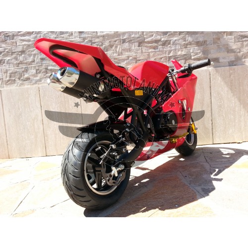 Minimoto GP2 Raffreddata Aria Motore 49cc Minigp Rosso