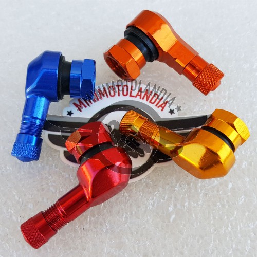 Valvola Versione 90° Tubeless in Alluminio Anodizzato per Pit Bike