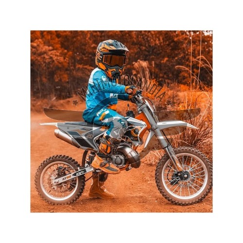 Minicross KT50 2 Tempi Motore Made in Kayo Avviamento Pedale Ruote 12/10 Versione Accaio
