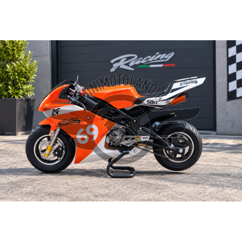 Minimoto ARANCIONE RACING 49cc Raffreddata Aria Motore 49cc
