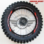 Cerchio 14" Anteriore In Alluminio Con Gomma Pit Bike