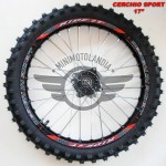 Cerchio 17" Anteriore con Gomma Pit Bike Perno 15mm