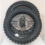 Coppia Cerchi 17"-14" + Gomme Pit Bike Perno 12mm